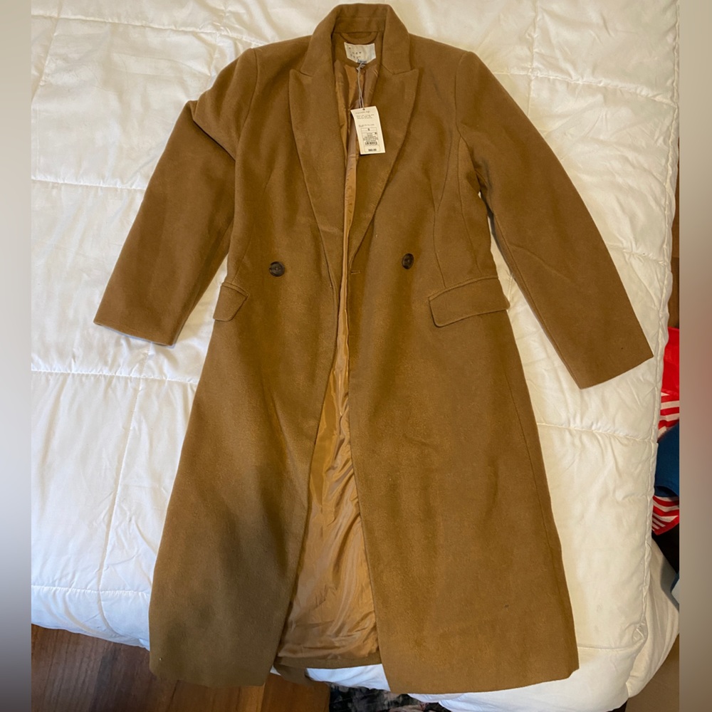 Brand new tan pea coat (A New Day) - Small
